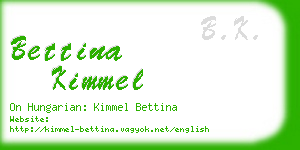 bettina kimmel business card